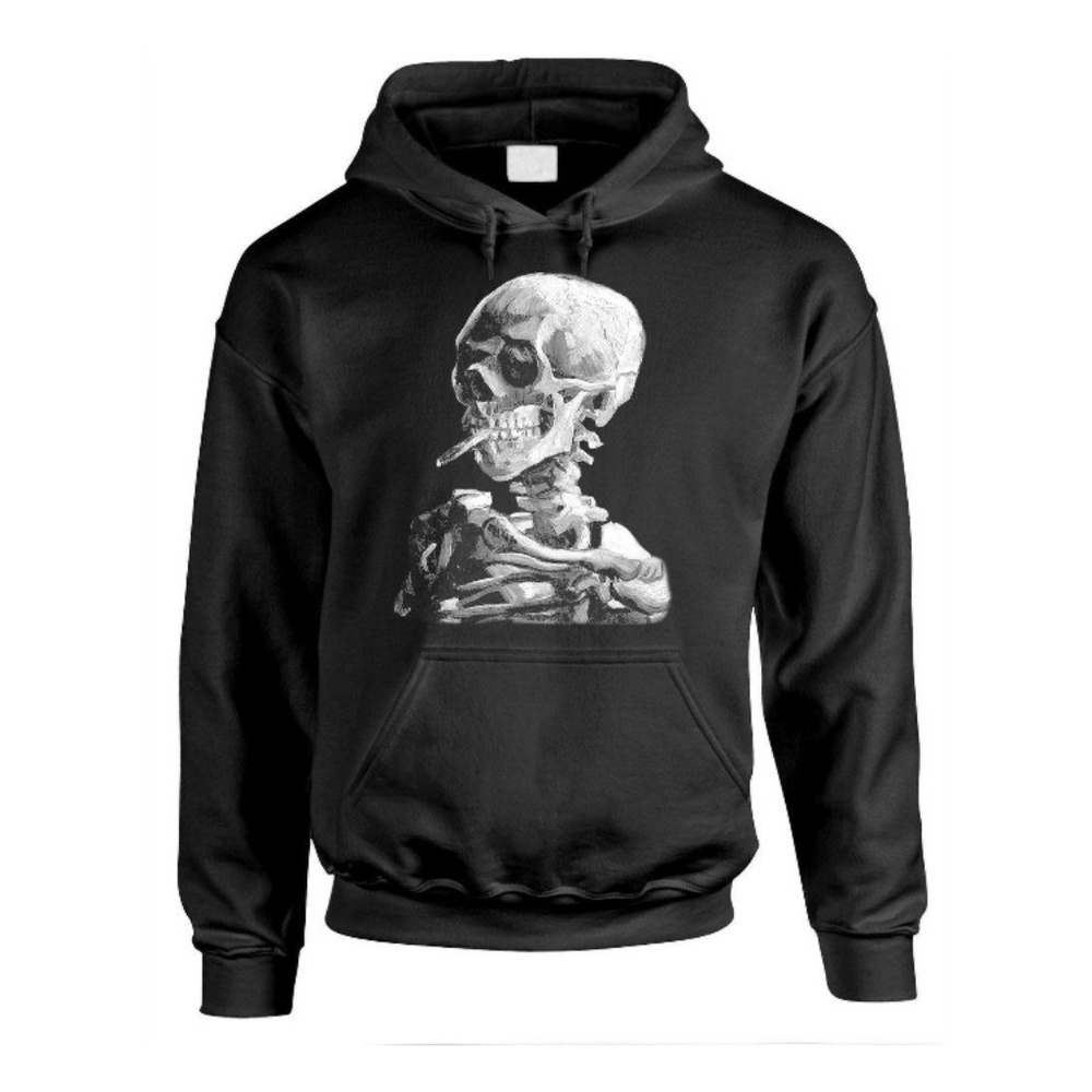 Van Gogh  smoking skeleton hoodie